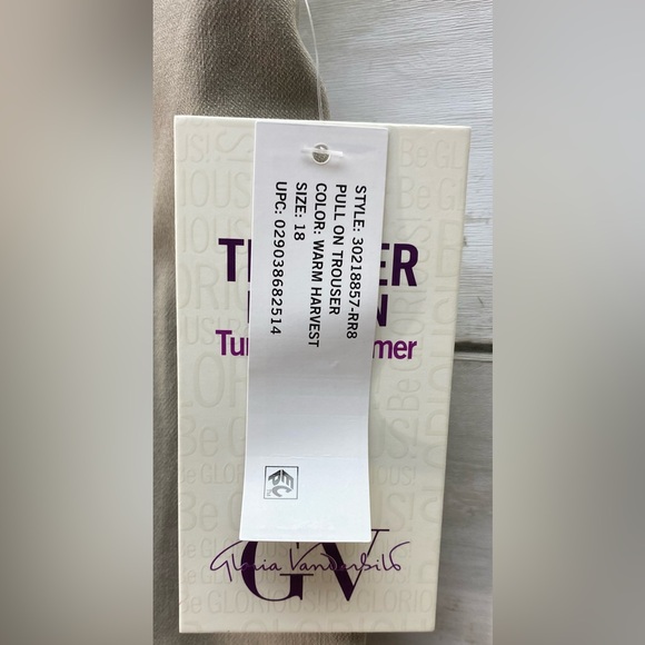 Gloria Vanderbilt Women’s Sz 18 Trouser Pull on Tummy Slimmer Mid Rise Pants - Picture 3 of 16